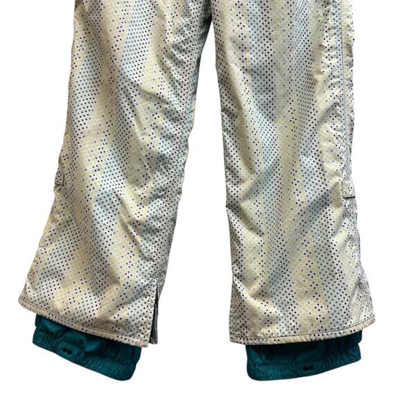 Burton Girl's Wrangler Snowboarding Pants Green Blue Stars Size XL - Picture 3 of 15